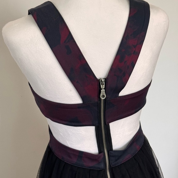 Free People Shakuhachi Prom Wedding Black and Dark Red Purple Tulle Gown - Picture 3 of 4